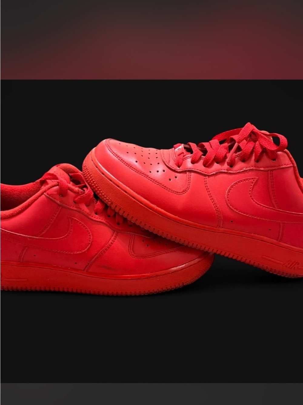 Nike Air Force 1 Men's All-Red Low-Top Sneakers